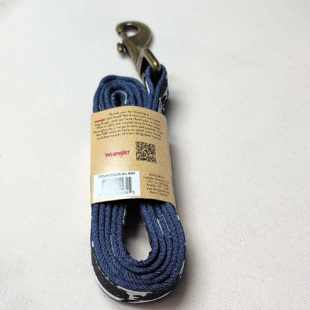 Wrangler Cow Print Dog Leash Pet Lead